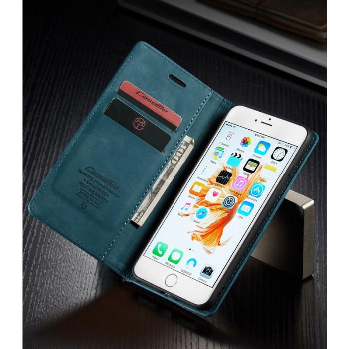 Caseme - CASEME 013 Series PU Leather Wallet Case för iPhone 6s Plus - Blå