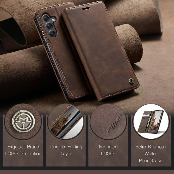 Caseme - CASEME 013 Series Samsung Galaxy A15 5G Fodral - Kaffe
