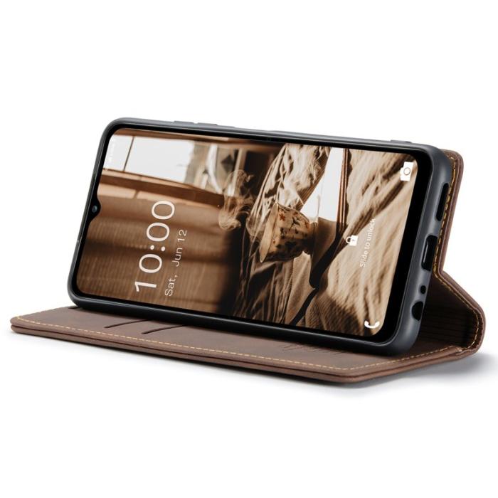 Caseme - CASEME 013 Series Samsung Galaxy A34 5G Skal PU Läder Kaffe