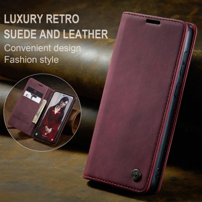 Caseme - CASEME 013 Series Samsung Galaxy A35 5G Skal Magnetisk Röd