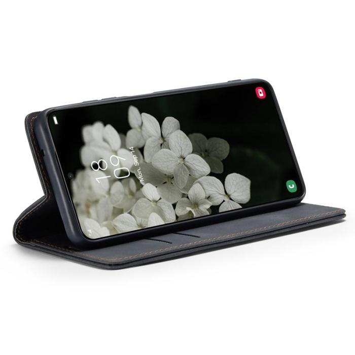 Caseme - CASEME 013 Series Samsung Galaxy S22 5G Fodral Läder Svart