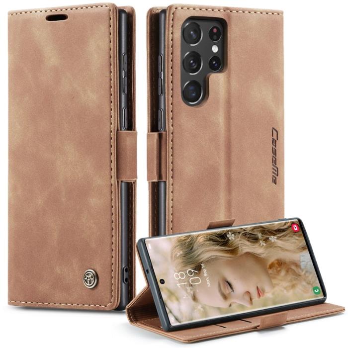 Caseme - CASEME 013 Series Samsung Galaxy S22 Ultra Fodral Brun