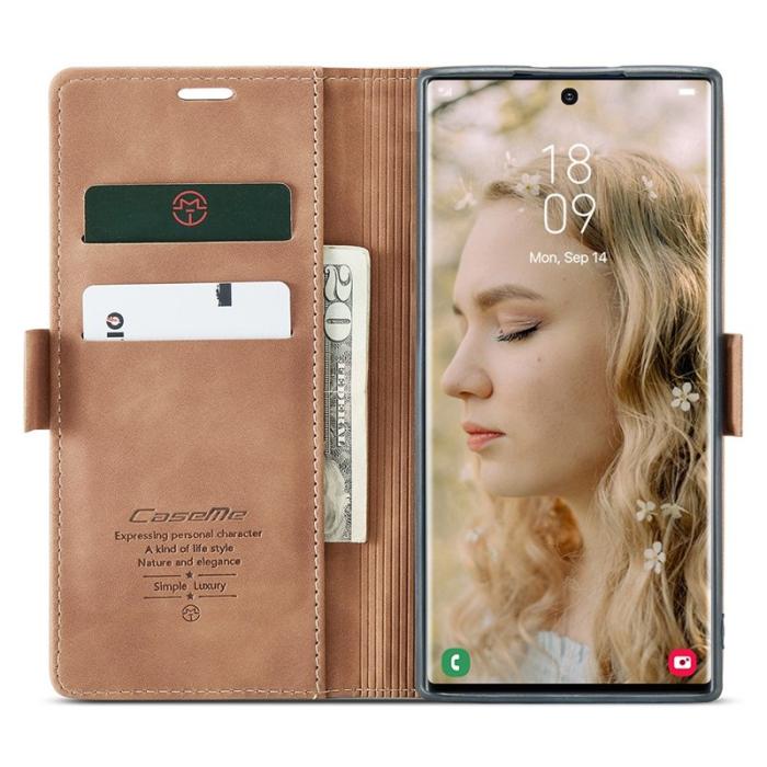 Caseme - CASEME 013 Series Samsung Galaxy S22 Ultra Fodral Brun