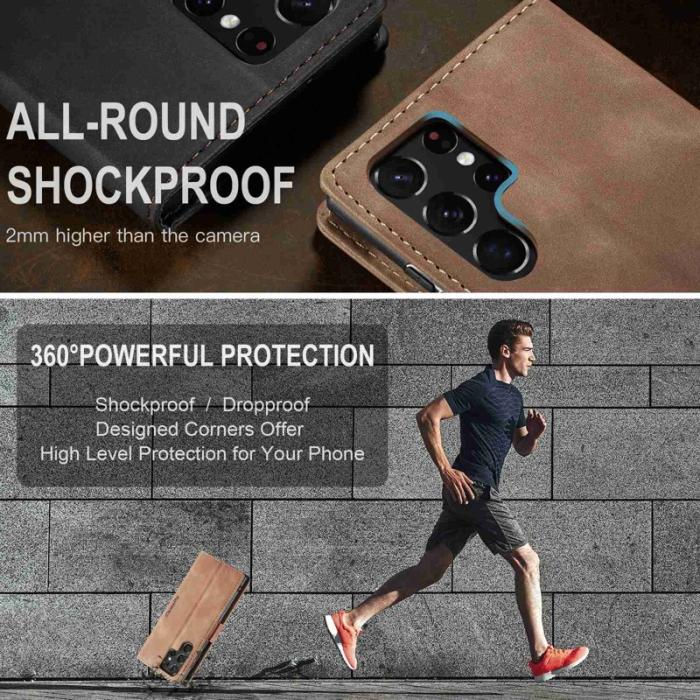 Caseme - CASEME 013 Series Samsung Galaxy S22 Ultra Fodral Brun