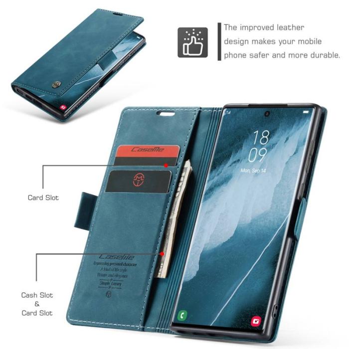 Caseme - CASEME 013 Series Samsung Galaxy S22 Ultra Fodral Grön