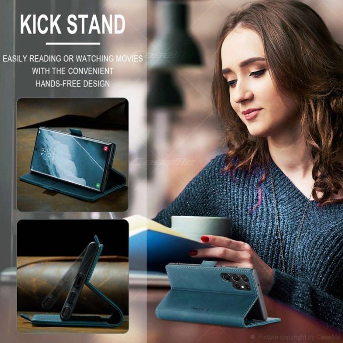 Caseme - CASEME 013 Series Samsung Galaxy S22 Ultra Fodral Grön