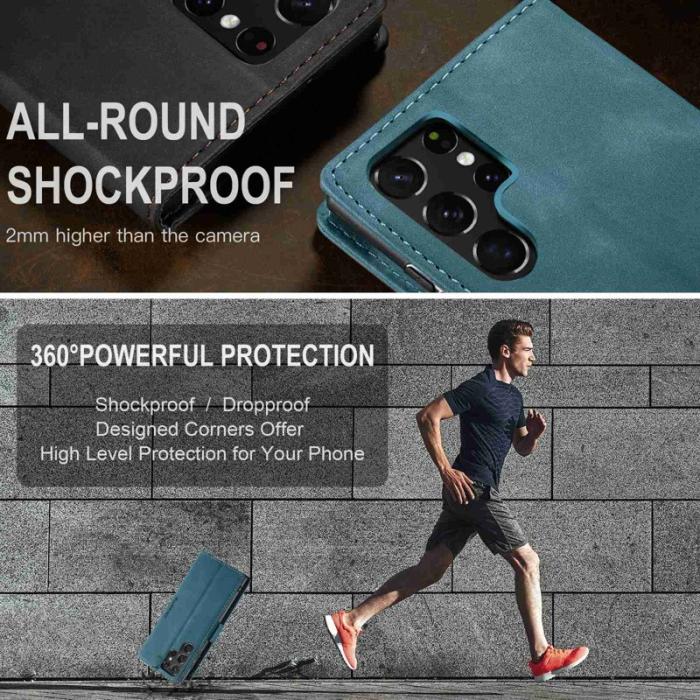 Caseme - CASEME 013 Series Samsung Galaxy S22 Ultra Fodral Grön