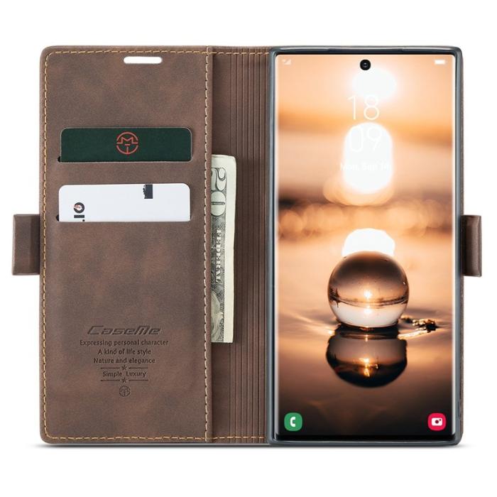 Caseme - CASEME 013 Series Samsung Galaxy S22 Ultra Skal - Kaffe