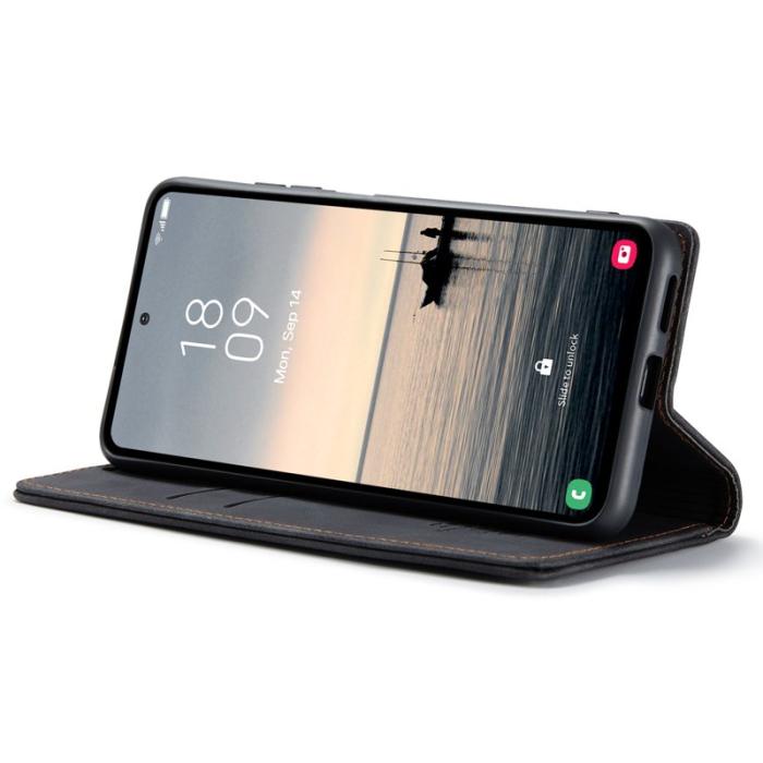 Caseme - CASEME 013 Series Samsung Galaxy S23 FE Fodral PU Läder Svart