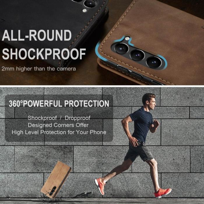 Caseme - CASEME 013 Series Samsung Galaxy S24 Skal Anti-drop Brun