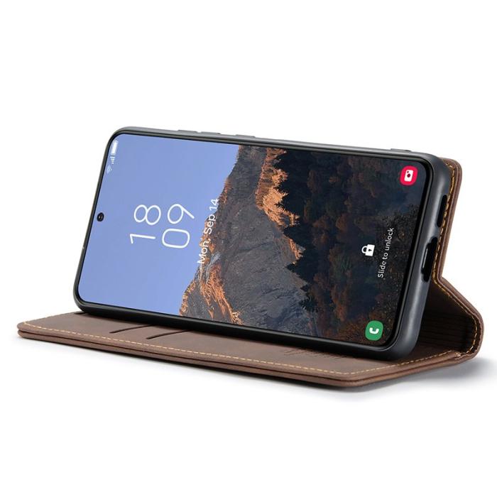 Caseme - CASEME 013 Series Samsung Galaxy S24 Skal Anti-drop Kaffe