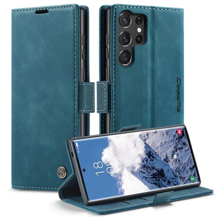 Caseme - CASEME 013 Series Samsung Galaxy S25 Ultra Skal Läder Blå