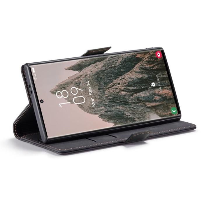 Caseme - CASEME 013 Series Samsung Galaxy S25 Ultra Skal Läder Svart