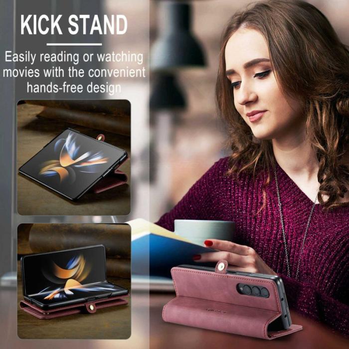 Caseme - CASEME 013 Series Samsung Galaxy Z Fold4 5G Skal Vinröd