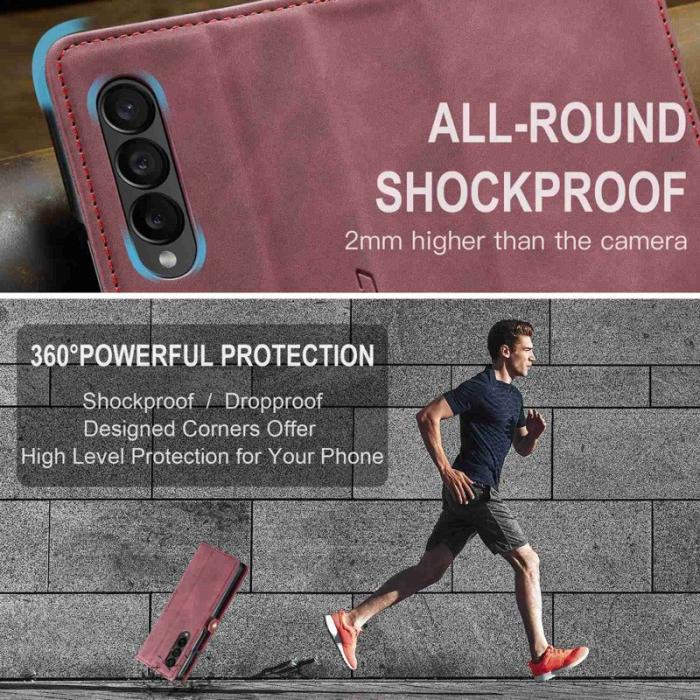 Caseme - CASEME 013 Series Samsung Galaxy Z Fold4 5G Skal Vinröd