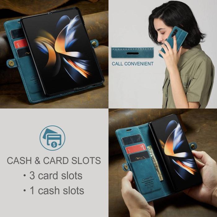 Caseme - CASEME 013 Series Samsung Galaxy Z Fold4 Fodral Blå