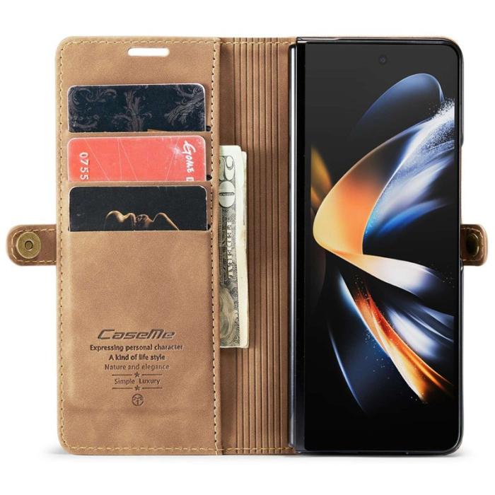 Caseme - CASEME 013 Series Samsung Galaxy Z Fold4 Fodral - Brun