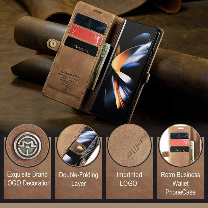 Caseme - CASEME 013 Series Samsung Galaxy Z Fold4 Fodral - Brun