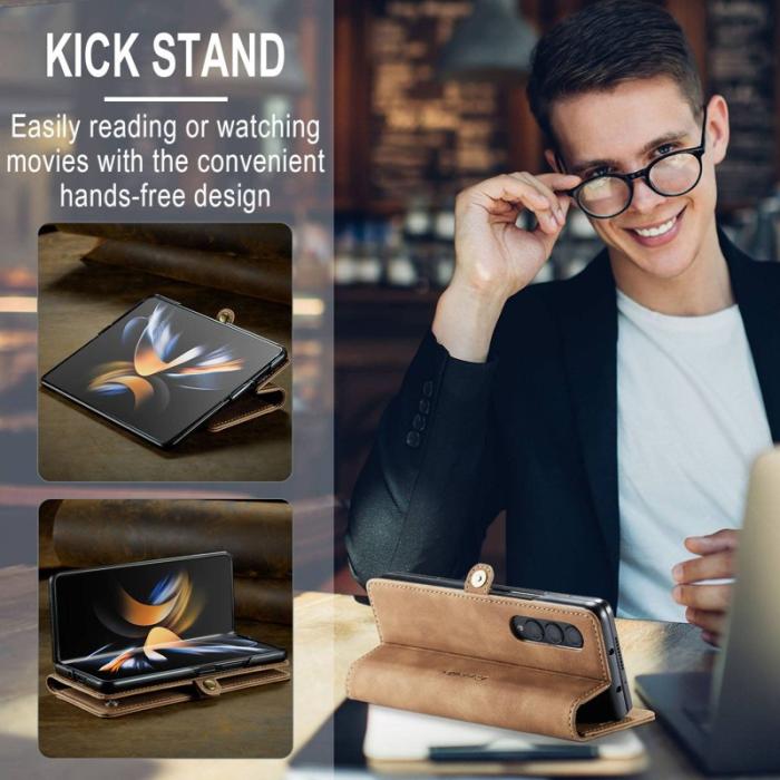 Caseme - CASEME 013 Series Samsung Galaxy Z Fold4 Fodral - Brun