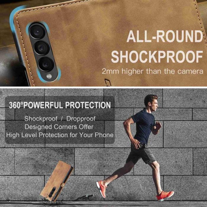 Caseme - CASEME 013 Series Samsung Galaxy Z Fold4 Fodral - Brun