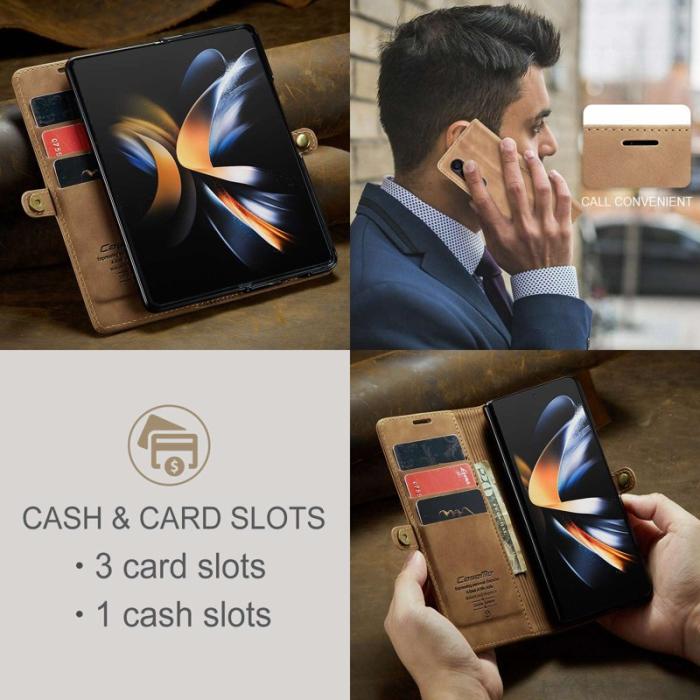 Caseme - CASEME 013 Series Samsung Galaxy Z Fold4 Fodral - Brun