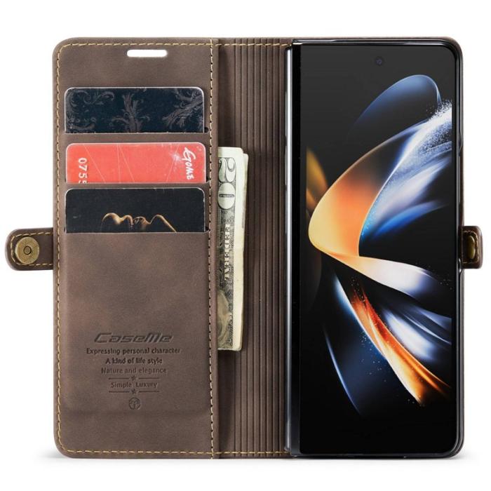Caseme - CASEME 013 Series Samsung Galaxy Z Fold4 Fodral - Kaffe