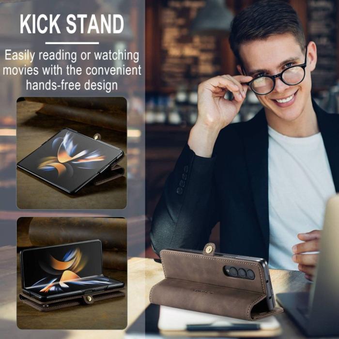 Caseme - CASEME 013 Series Samsung Galaxy Z Fold4 Fodral - Kaffe