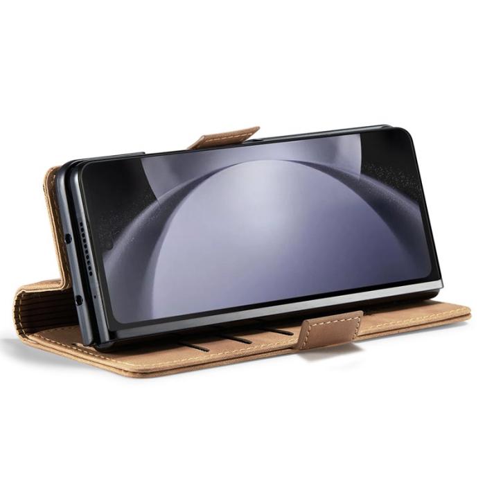Caseme - CASEME 013 Series Samsung Galaxy Z Fold5 Fodral Läder Brun