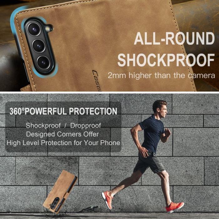 Caseme - CASEME 013 Series Samsung Galaxy Z Fold5 Fodral Läder Brun