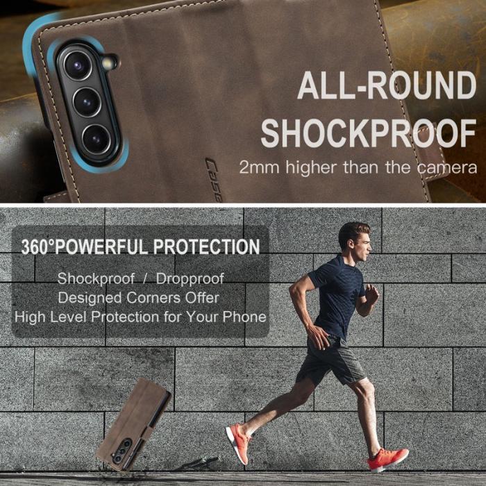 Caseme - CASEME 013 Series Samsung Galaxy Z Fold5 Fodral Läder Kaffe