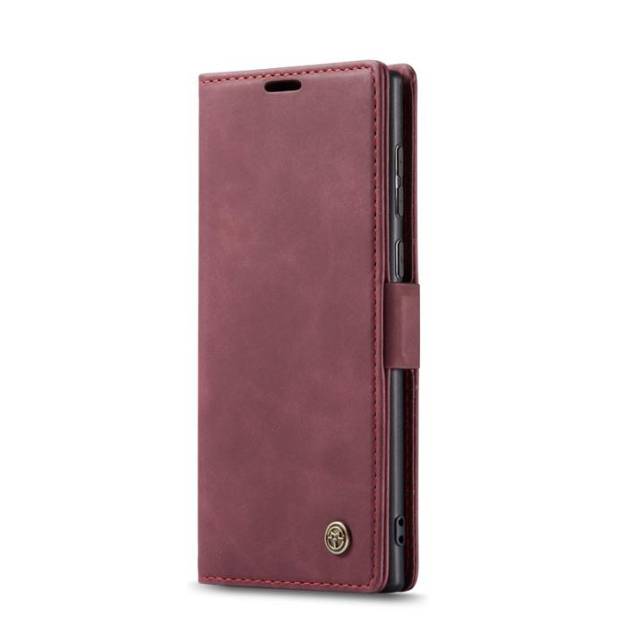 Caseme - CASEME 013 Series Wallet Case för Samsung Galaxy Note20 - Vinröd