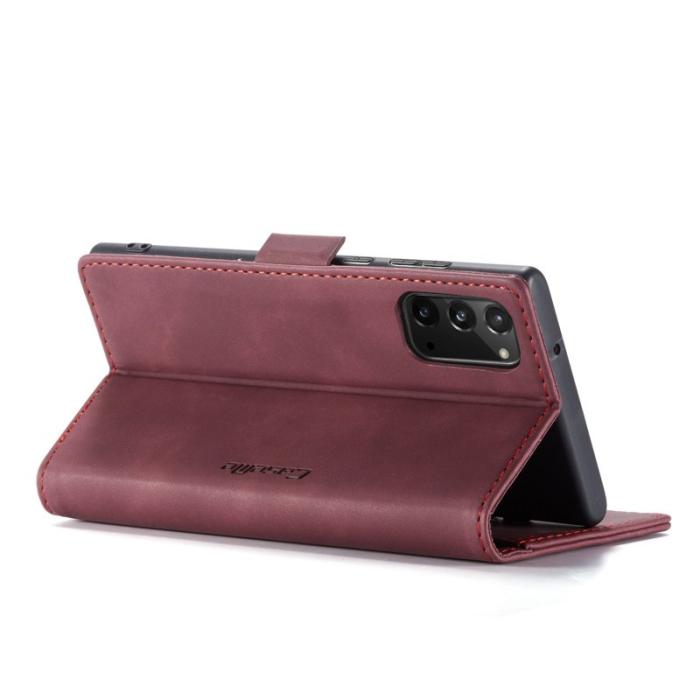 Caseme - CASEME 013 Series Wallet Case för Samsung Galaxy Note20 - Vinröd