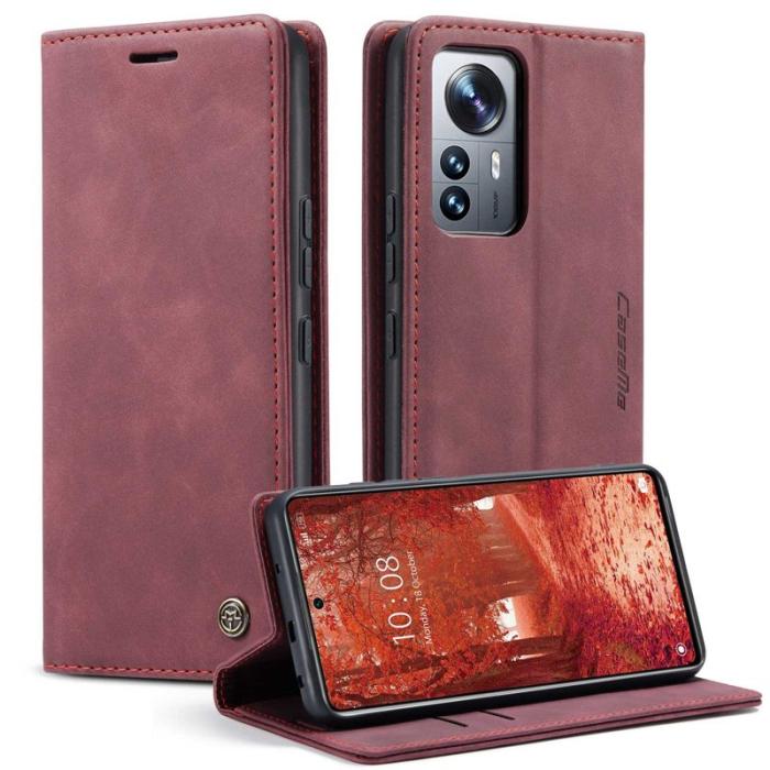 Caseme - CASEME 013 Series Xiaomi 12 Lite 5G Fodral PU Läder Röd