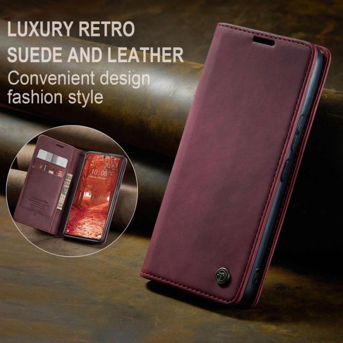 Caseme - CASEME 013 Series Xiaomi 12 Lite 5G Fodral PU Läder Röd