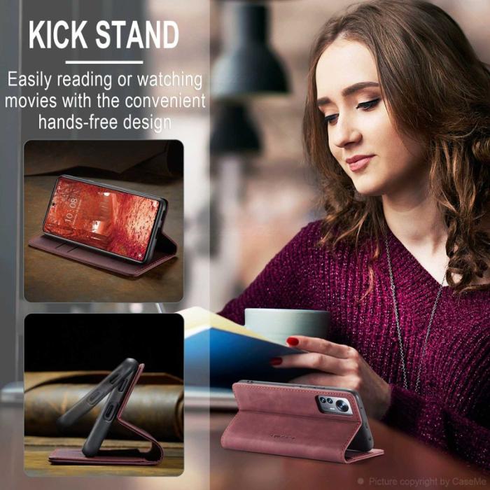 Caseme - CASEME 013 Series Xiaomi 12 Lite 5G Fodral PU Läder Röd