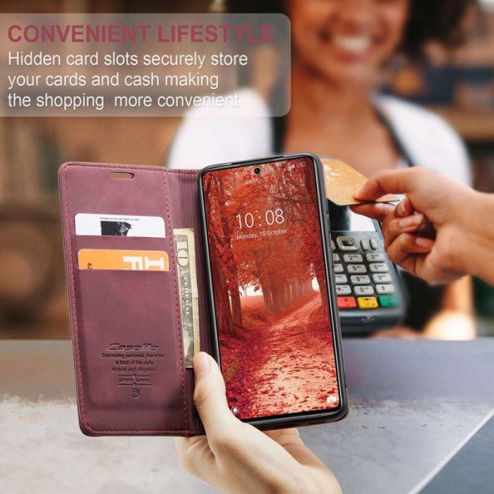 Caseme - CASEME 013 Series Xiaomi 12 Lite 5G Fodral PU Läder Röd