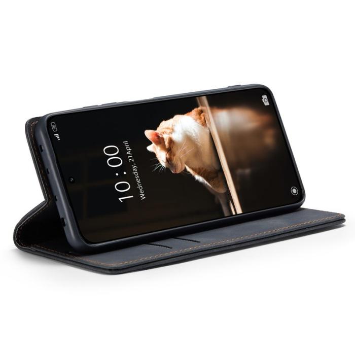 Caseme - CASEME 013 Series Xiaomi 13 5G Fodral i PU-läder Svart