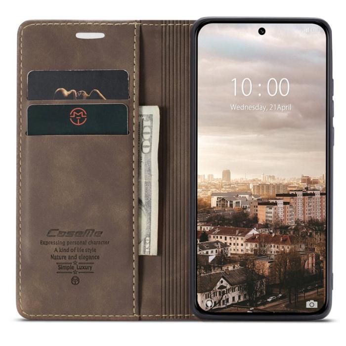 Caseme - CASEME 013 Series Xiaomi 13 5G PU Läder Fodral Kaffe