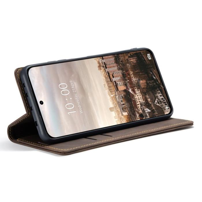 Caseme - CASEME 013 Series Xiaomi 13 5G PU Läder Fodral Kaffe