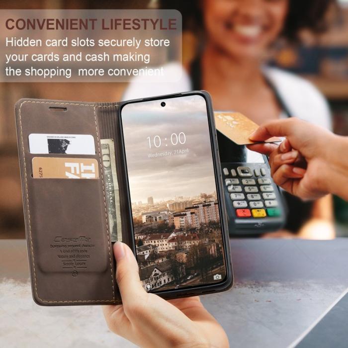Caseme - CASEME 013 Series Xiaomi 13 5G PU Läder Fodral Kaffe