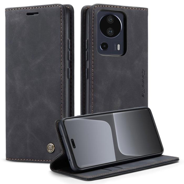 Caseme - CASEME 013 Series Xiaomi 13 Lite Wallet Case Ställ Läder Svart