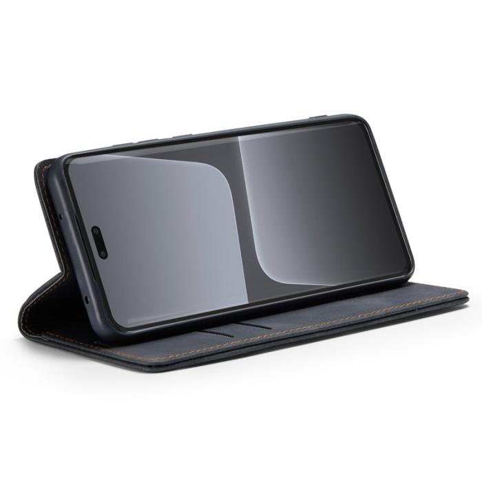 Caseme - CASEME 013 Series Xiaomi 13 Lite Wallet Case Ställ Läder Svart