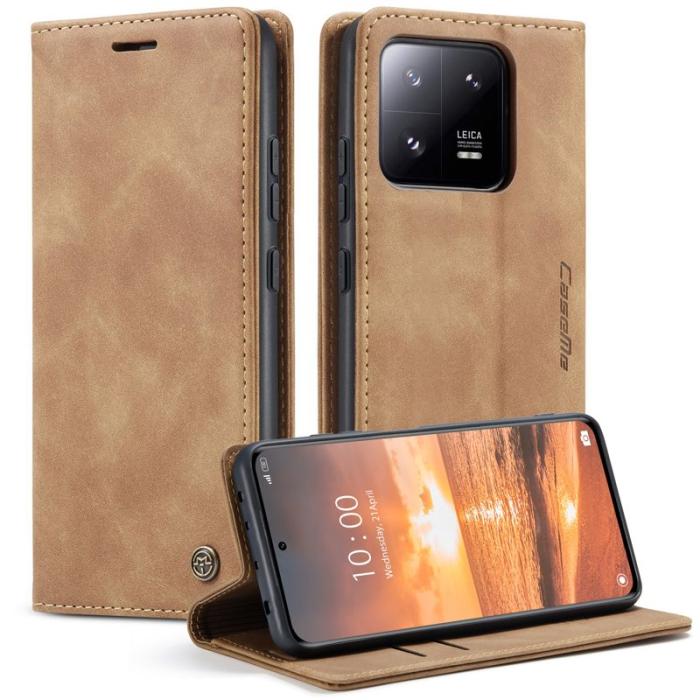 Caseme - CASEME 013 Series Xiaomi 13 Pro 5G Fodral Läderbrun