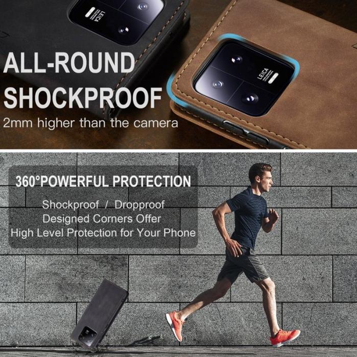 Caseme - CASEME 013 Series Xiaomi 13 Pro 5G Plånboksfodral Svart