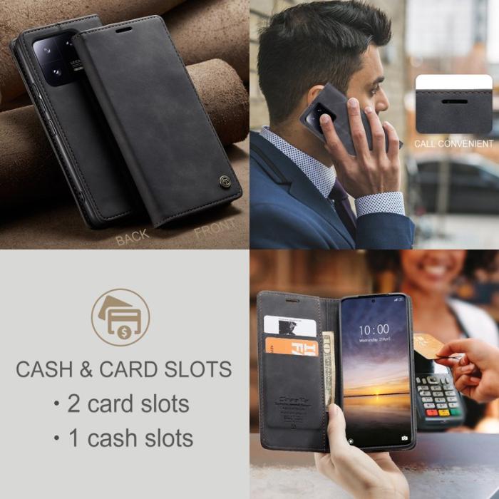 Caseme - CASEME 013 Series Xiaomi 13 Pro 5G Plånboksfodral Svart