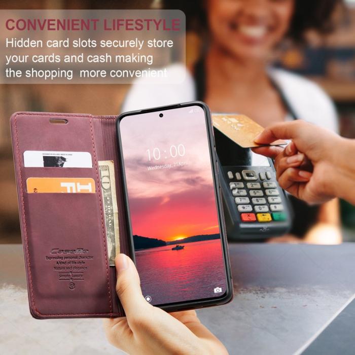 Caseme - CASEME 013 Series Xiaomi 13 Pro 5G Plånboksfodral Vinröd