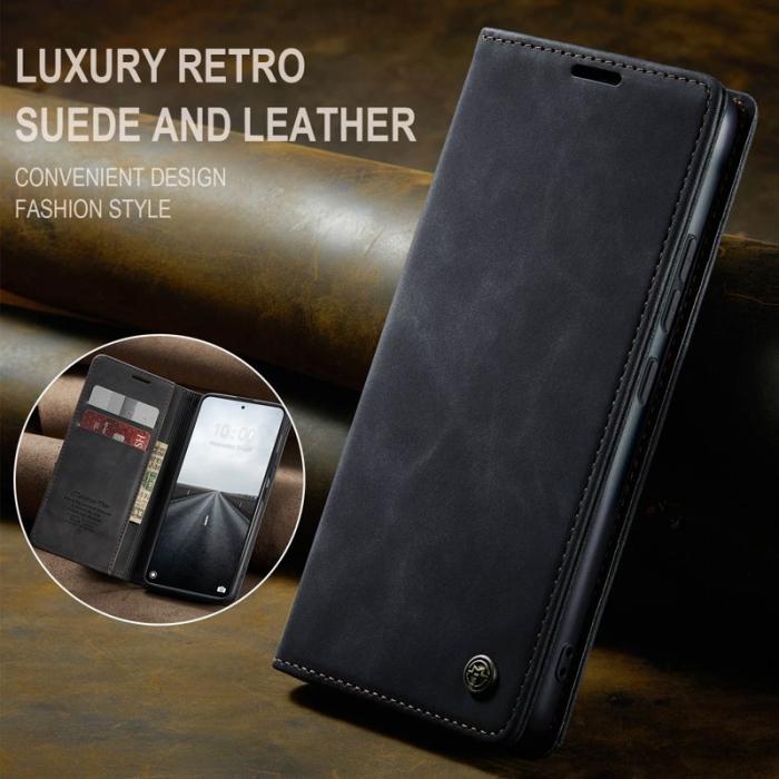 Caseme - CASEME 013 Series Xiaomi 14 Pro Skal Läder Kortfodral Svart