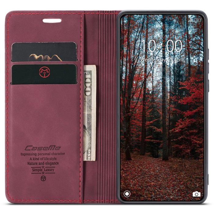 Caseme - CASEME 013 Series Xiaomi 14 Skal Automatisk Stängning Röd