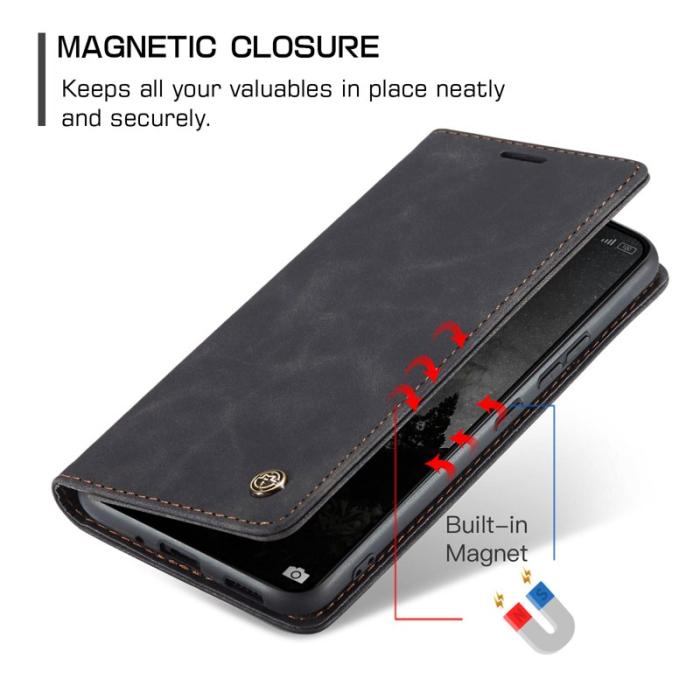 Caseme - CASEME 013 Series Xiaomi 14 Ultra Ställfodral Läder Svart