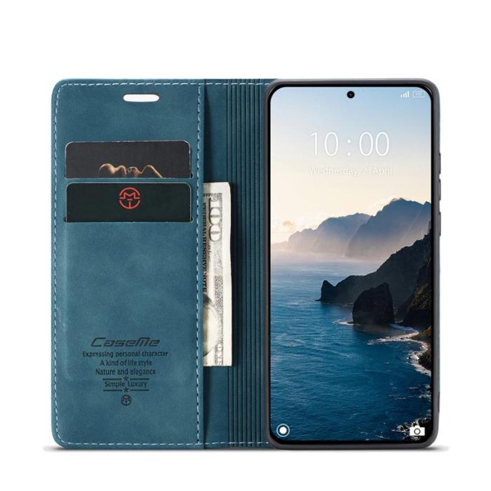 Caseme - CASEME 013 Series Xiaomi 14T Pro Skal med kortfack - Blå